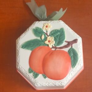 Vintage Cottagecore Avon Octagonal Peach Wall Decor
